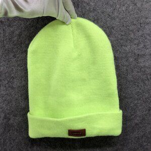 Levi's Beanie Hat Mens One Size Unisex Knit Neon Yellow Womens‎